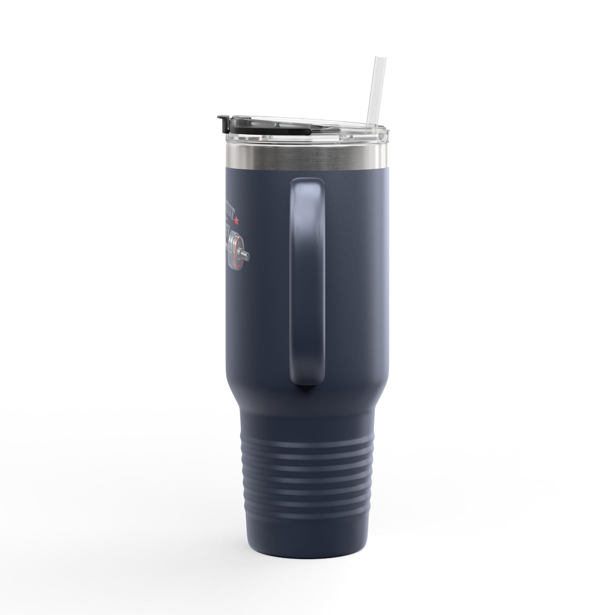 "Working Out Is My Therapy" 40oz Insulated Travel Mug — Fitness Tumbler