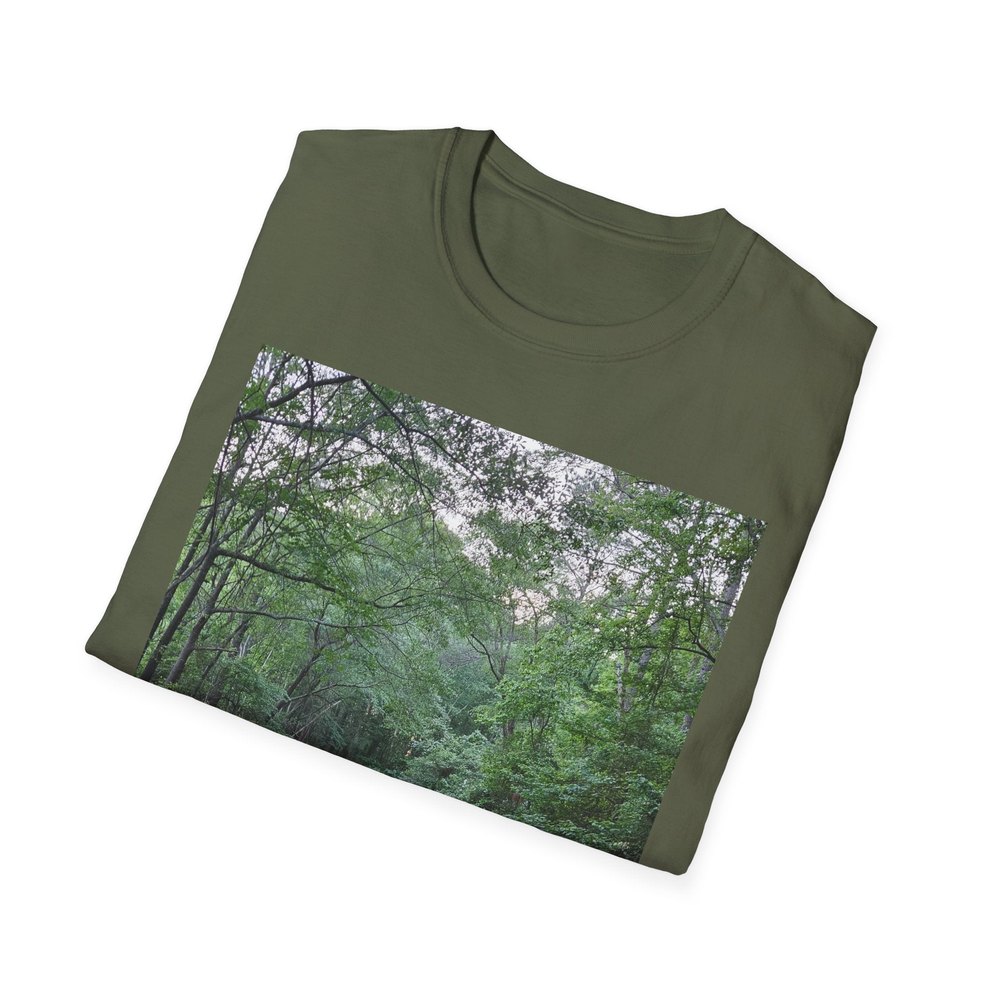 Mossy Pond T‑Shirt — Serene Green Nature Photography Tee