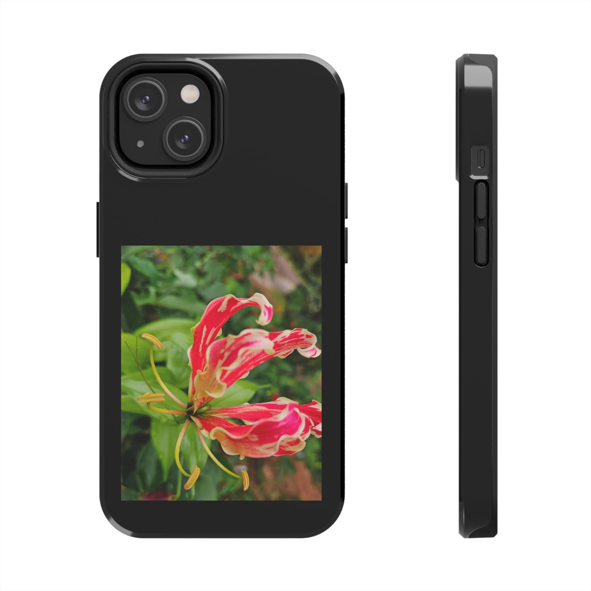 Gloriosa Lily Tough Phone Case | Red Tropical Flower Phone Case