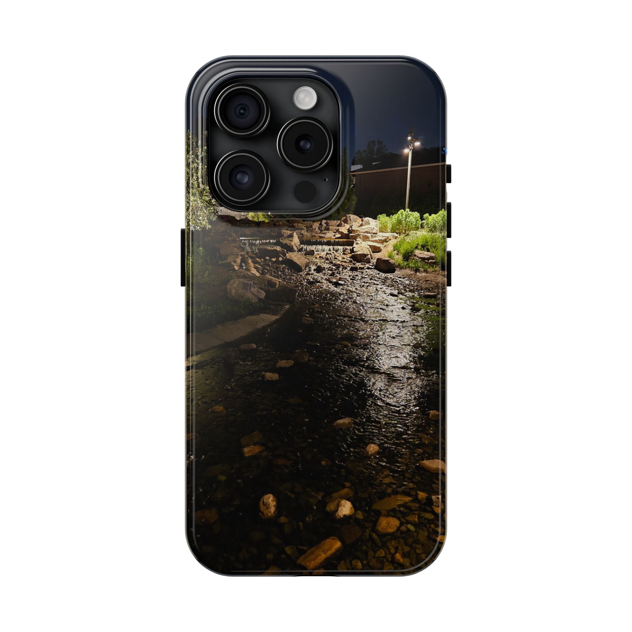 Night River Phone Case — Moody Outdoor Landscape Protective Cover