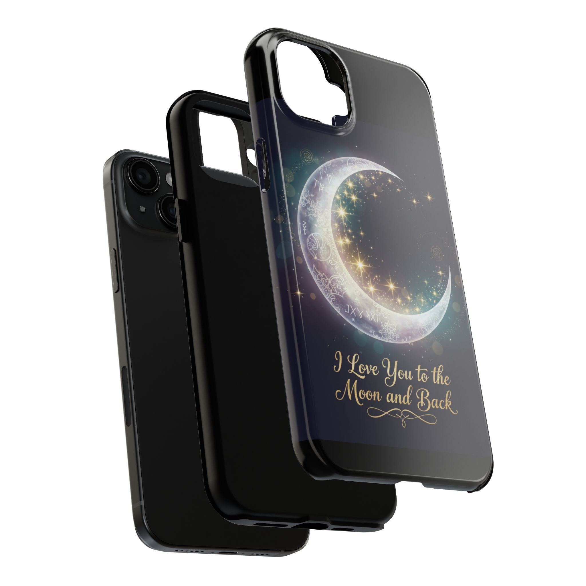 I Love You to the Moon and Back iPhone Case | Moon and Stars Tough Case