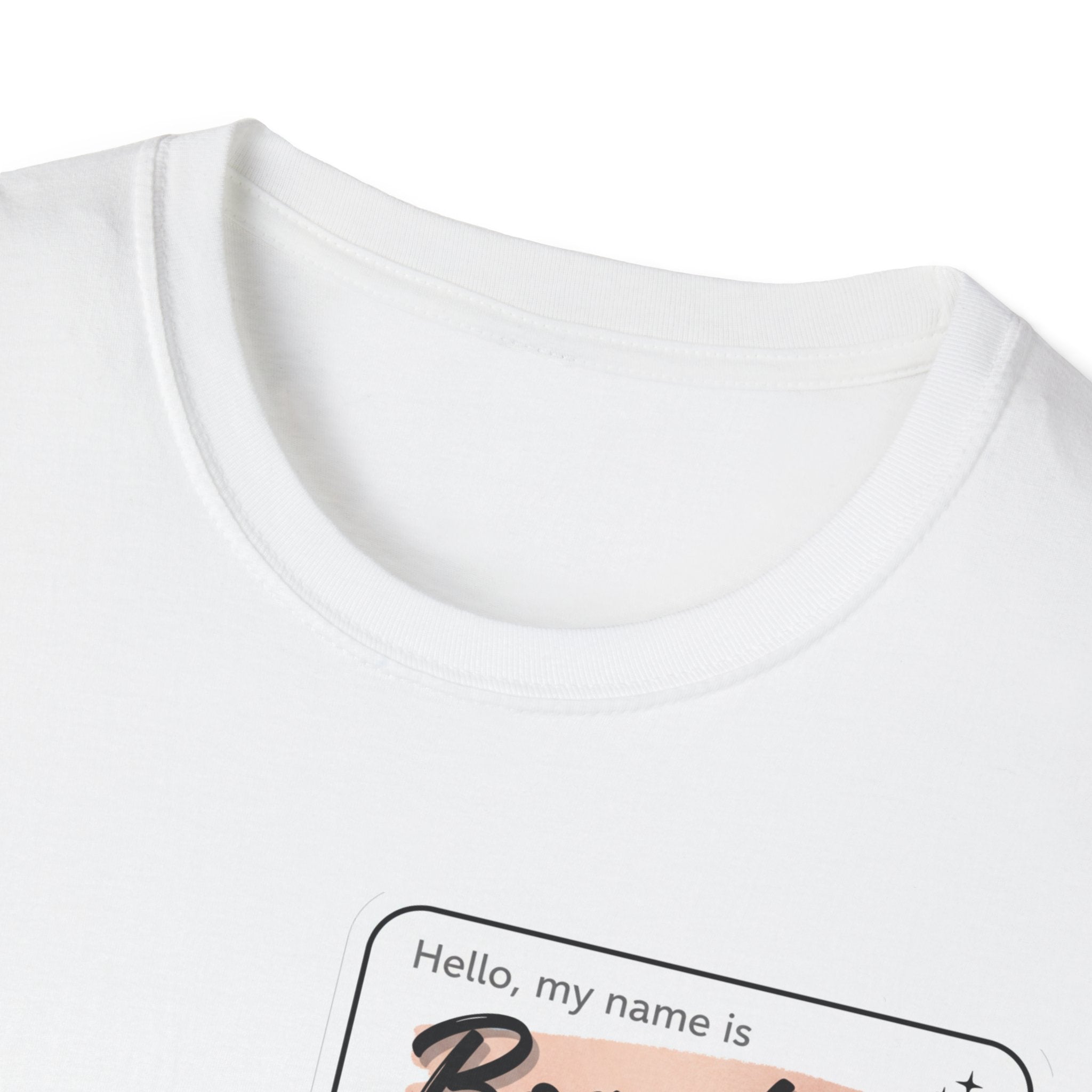 Boss Lady name tag T-Shirt | Feminine script badge design