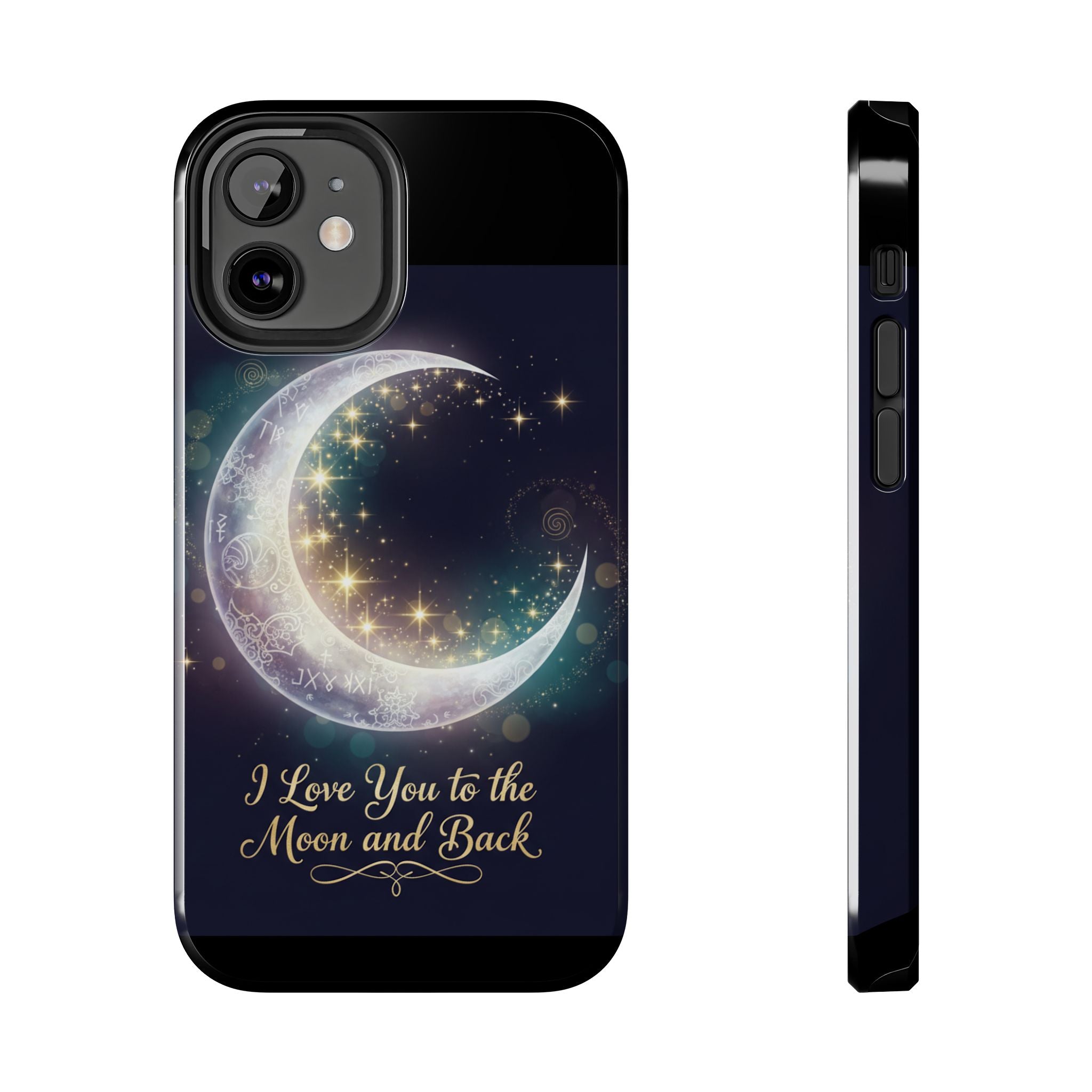 I Love You to the Moon and Back iPhone Case | Moon and Stars Tough Case