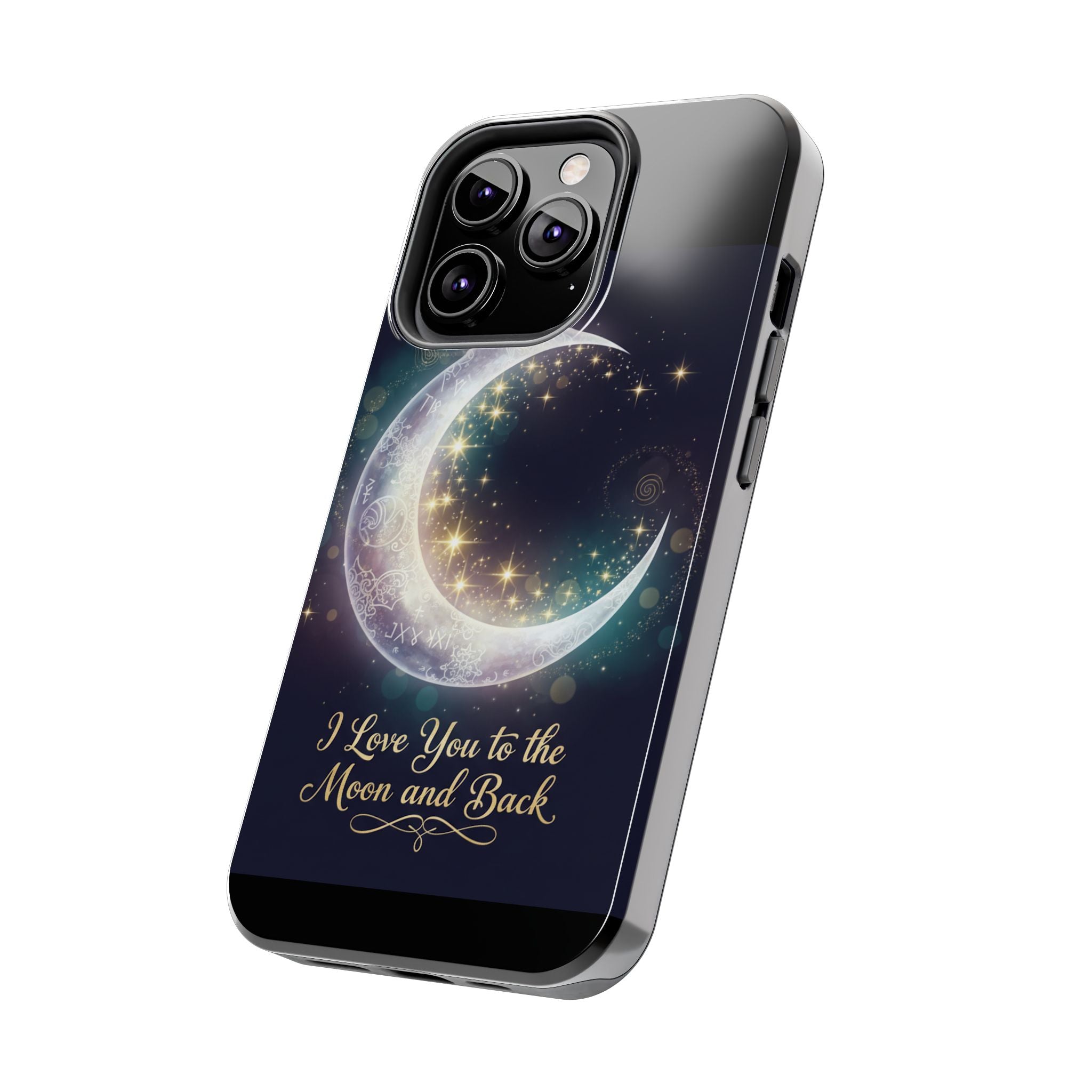 I Love You to the Moon and Back iPhone Case | Moon and Stars Tough Case