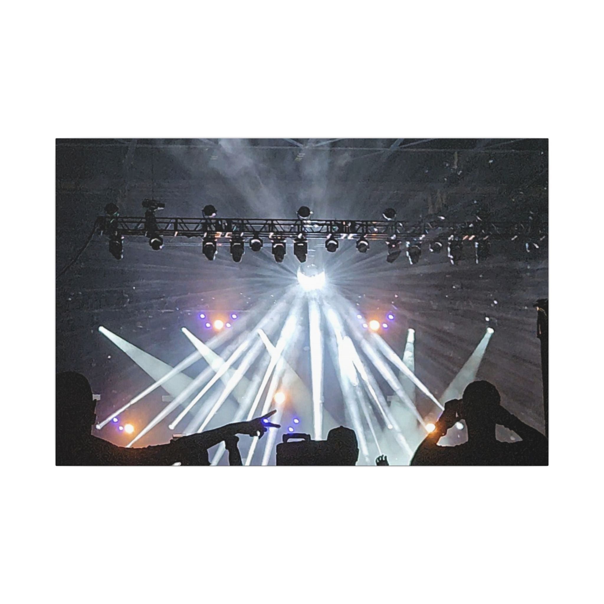 Concert Stage Lights Canvas, Matte Stretched Wall Art | Live Music