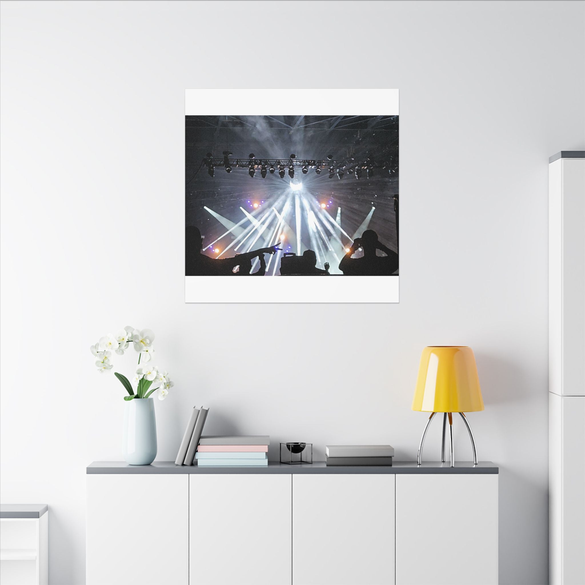 Concert Stage Lights Canvas, Matte Stretched Wall Art | Live Music