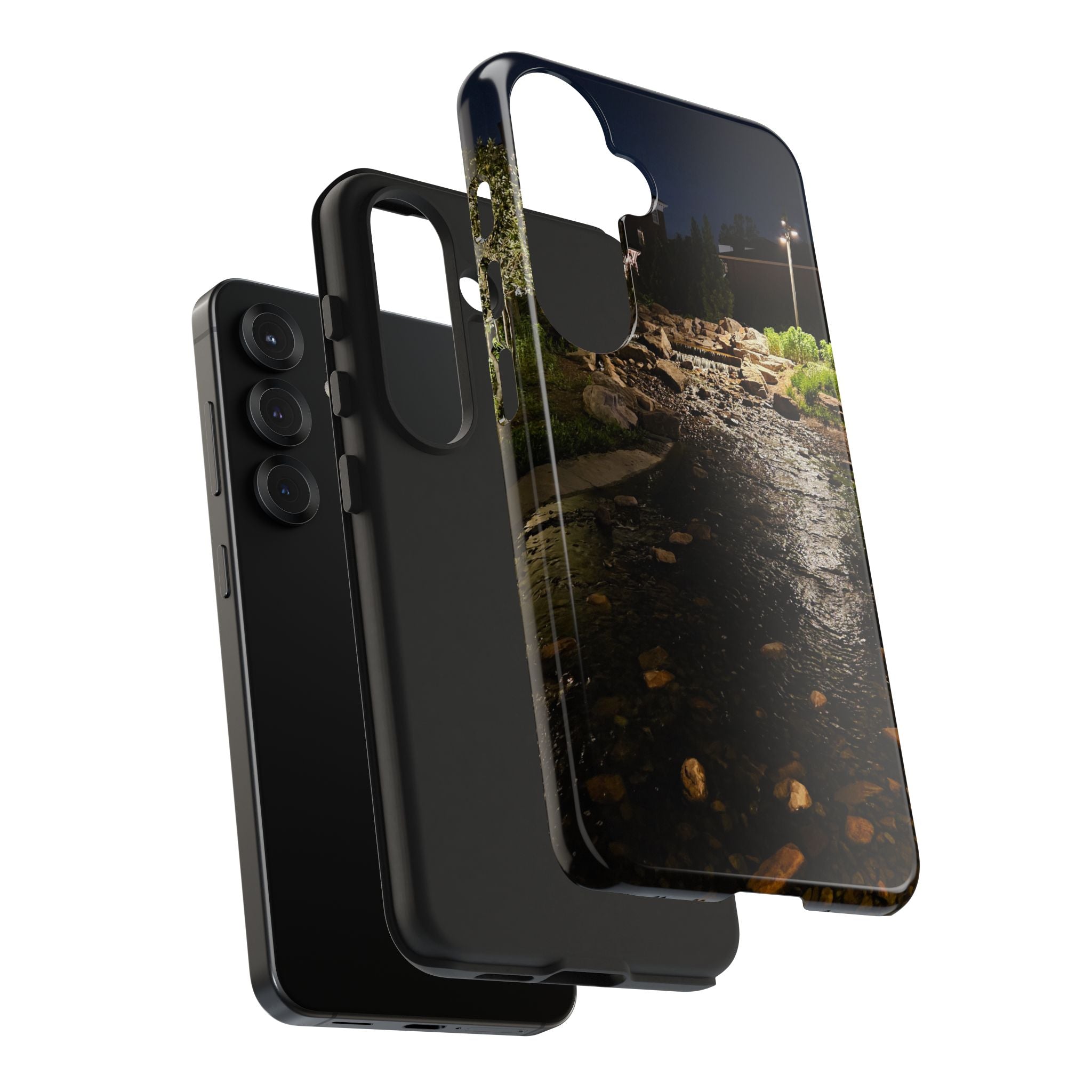 Night River Phone Case — Moody Outdoor Landscape Protective Cover