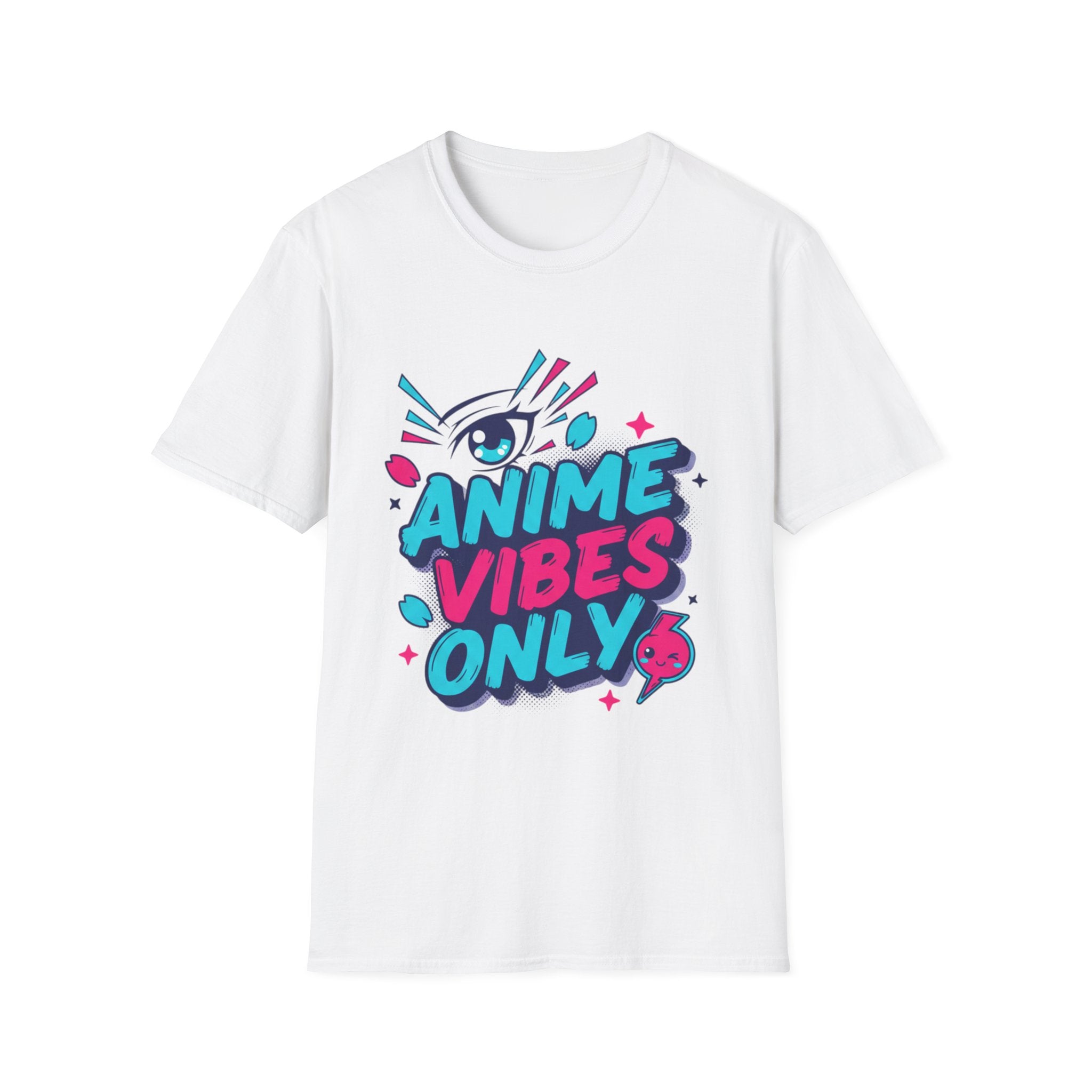 Anime Vibes Only T-Shirt | Retro Neon Anime Eye Design