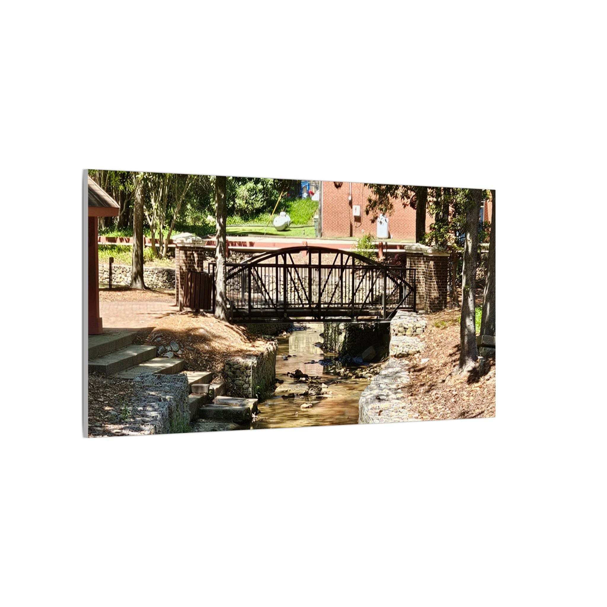 Park Footbridge Photograph Matte Canvas | Stretched Wall Art