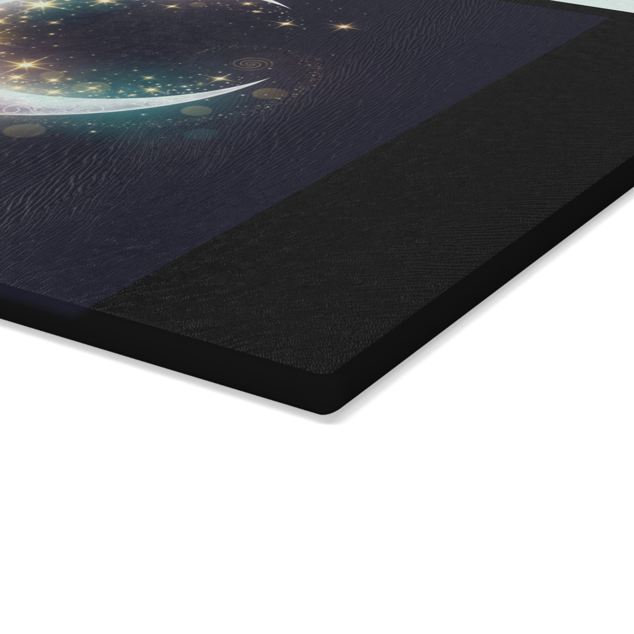 I Love You to the Moon and Back Glass Cutting Board | Crescent Moon Stars