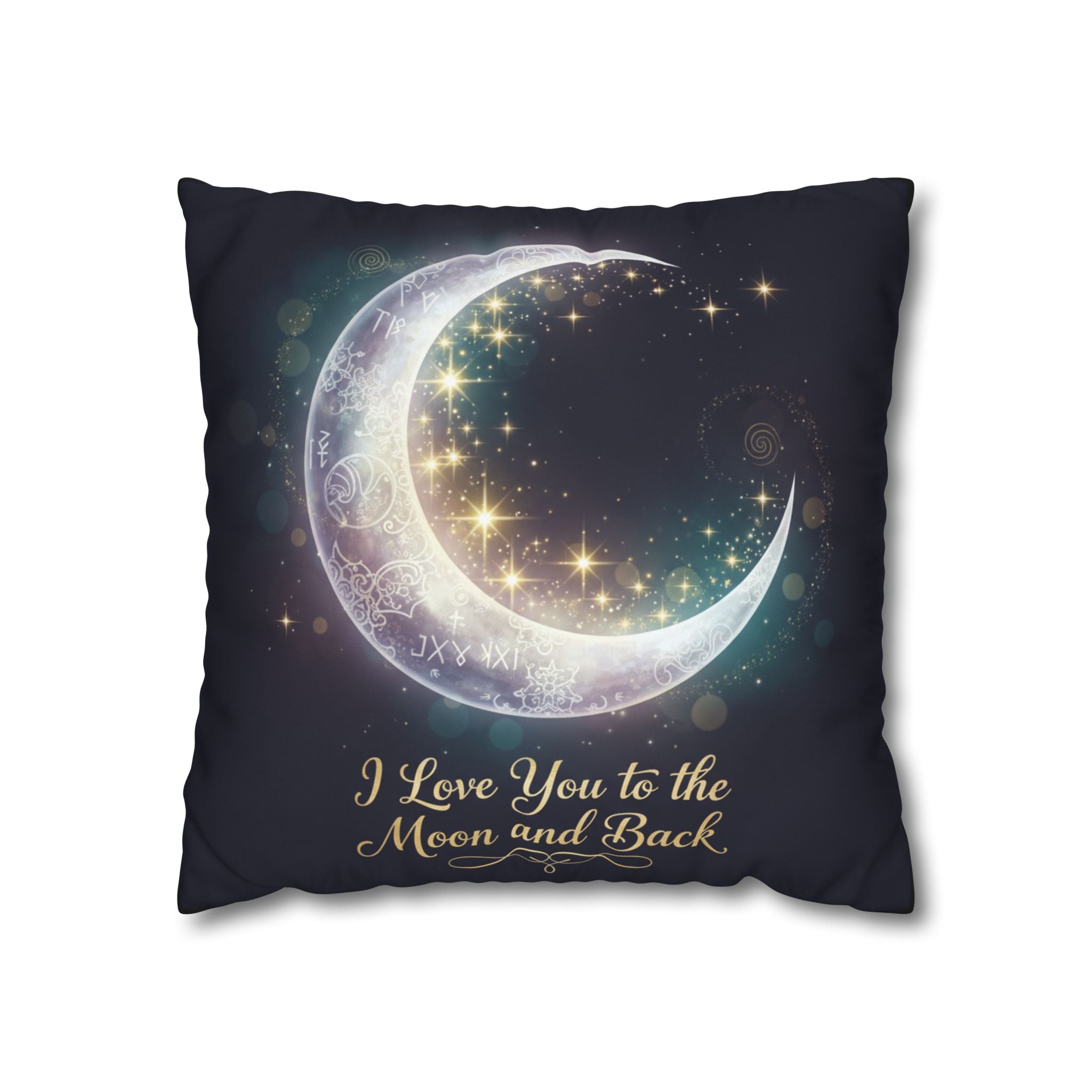 I Love You to the Moon and Back Pillowcase | Square Canvas Pillowcase