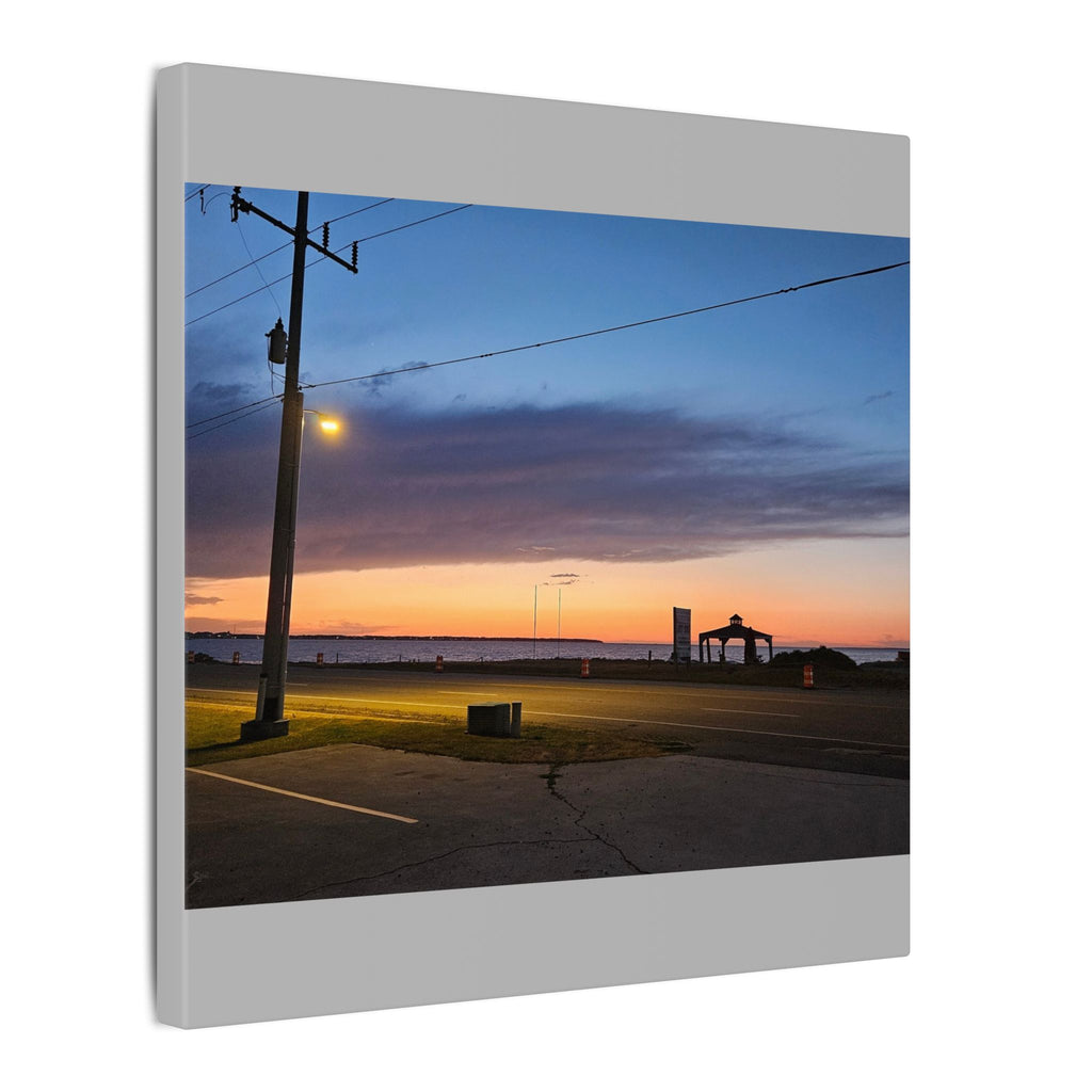 Sunset Pier Silhouette Canvas | Stretched Matte Wall Art