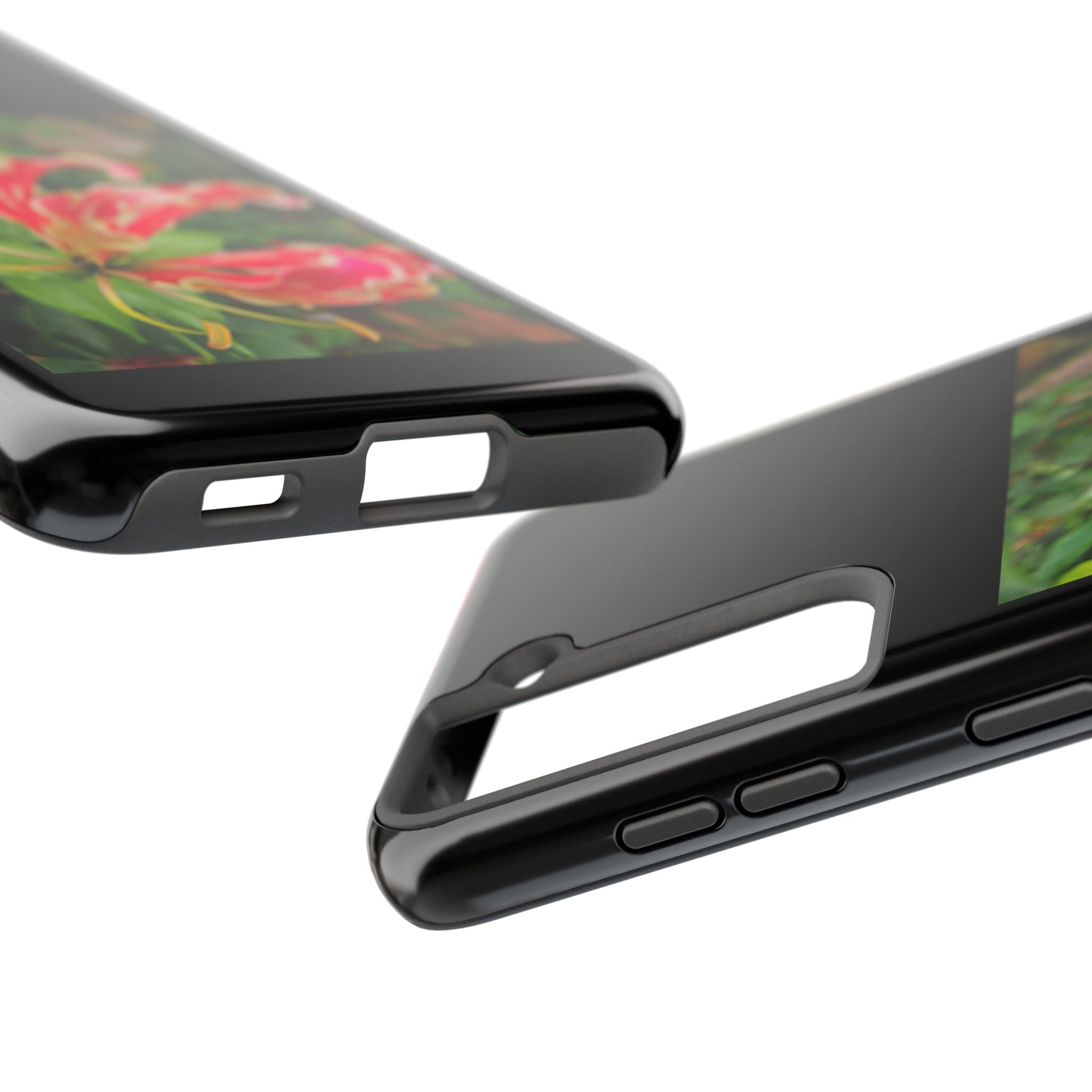 Gloriosa Lily Tough Phone Case | Red Tropical Flower Phone Case