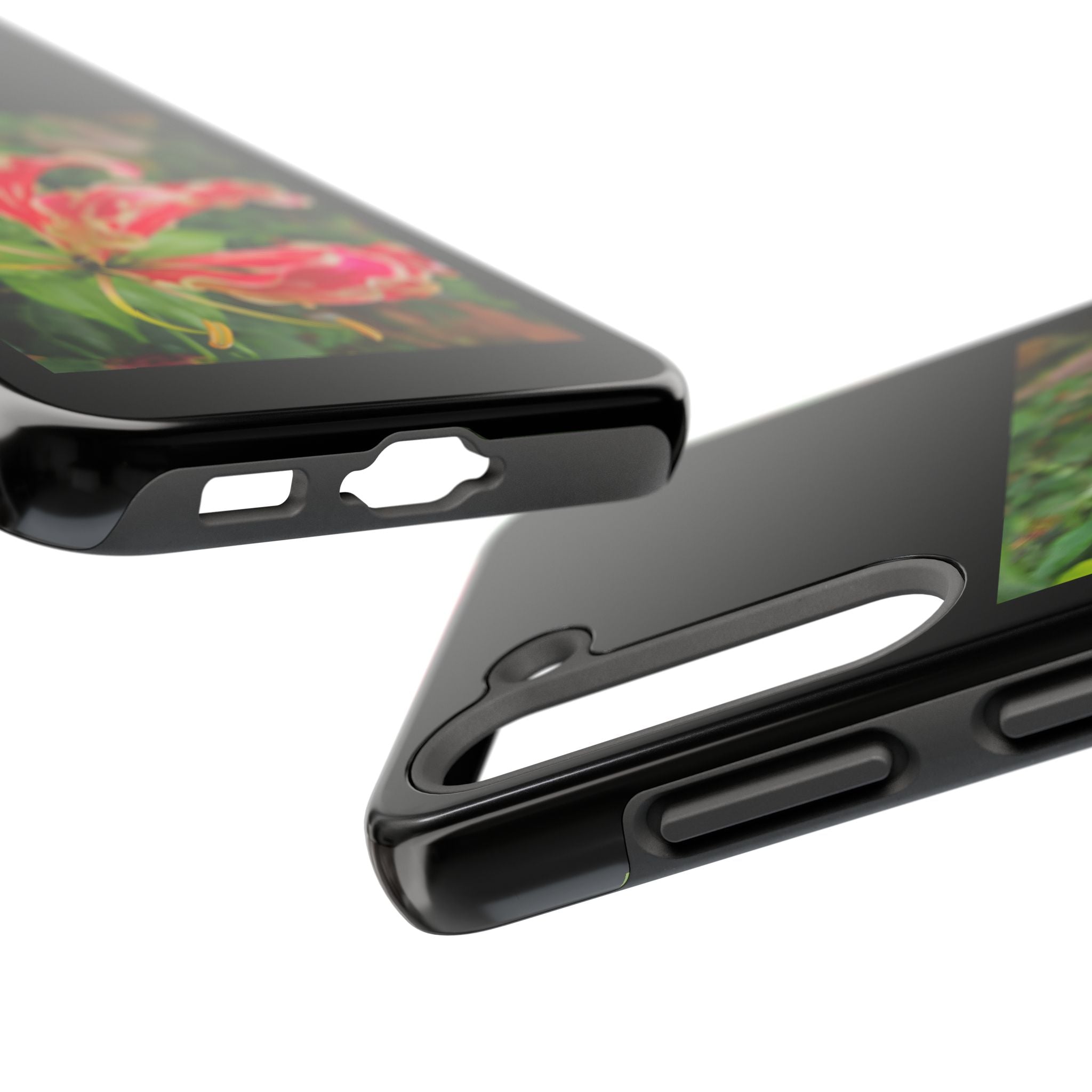 Gloriosa Lily Tough Phone Case | Red Tropical Flower Phone Case