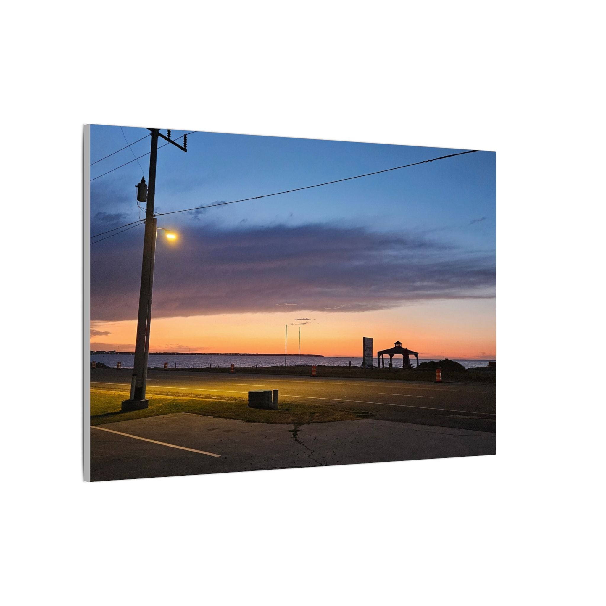 Sunset Pier Silhouette Canvas | Stretched Matte Wall Art