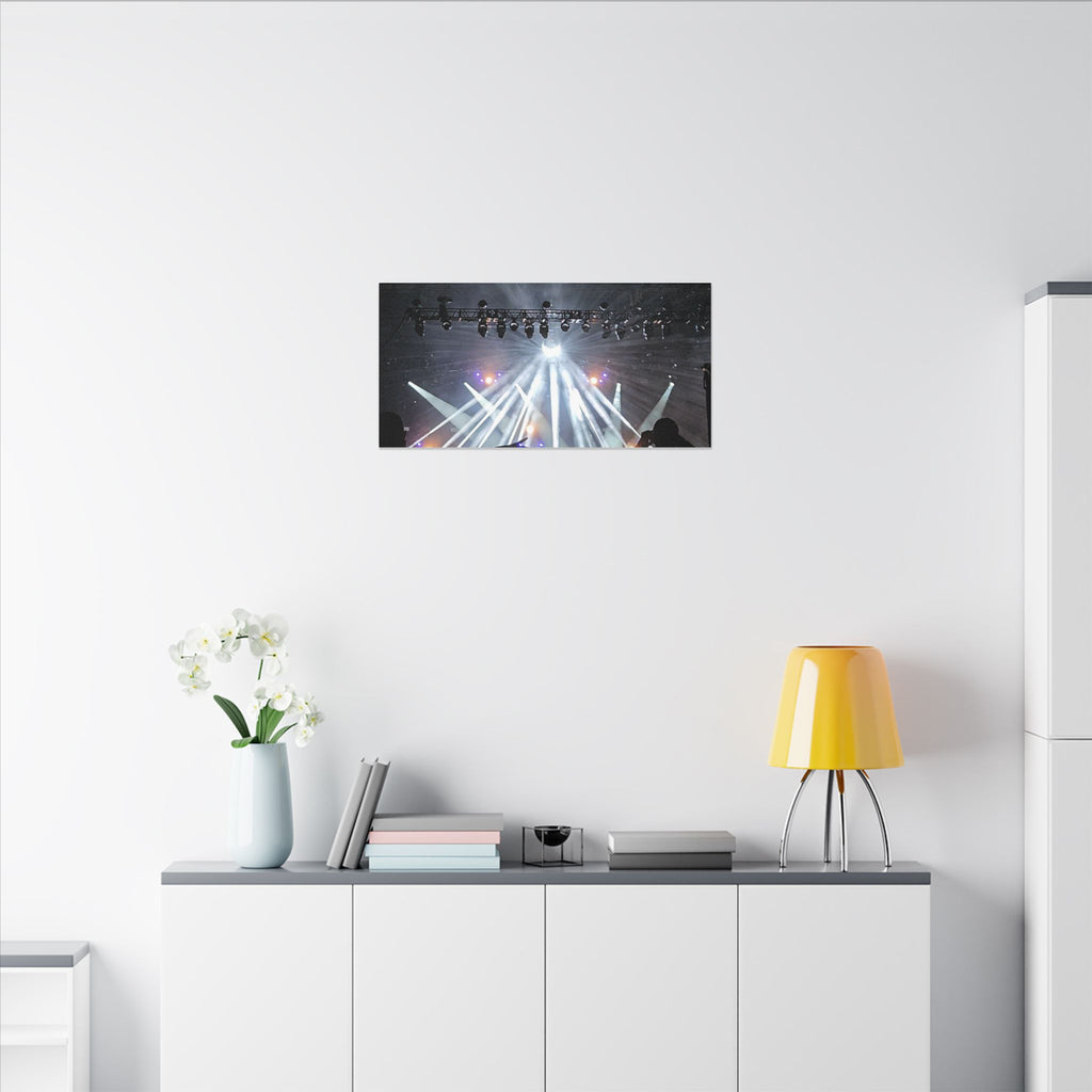 Concert Stage Lights Canvas, Matte Stretched Wall Art | Live Music