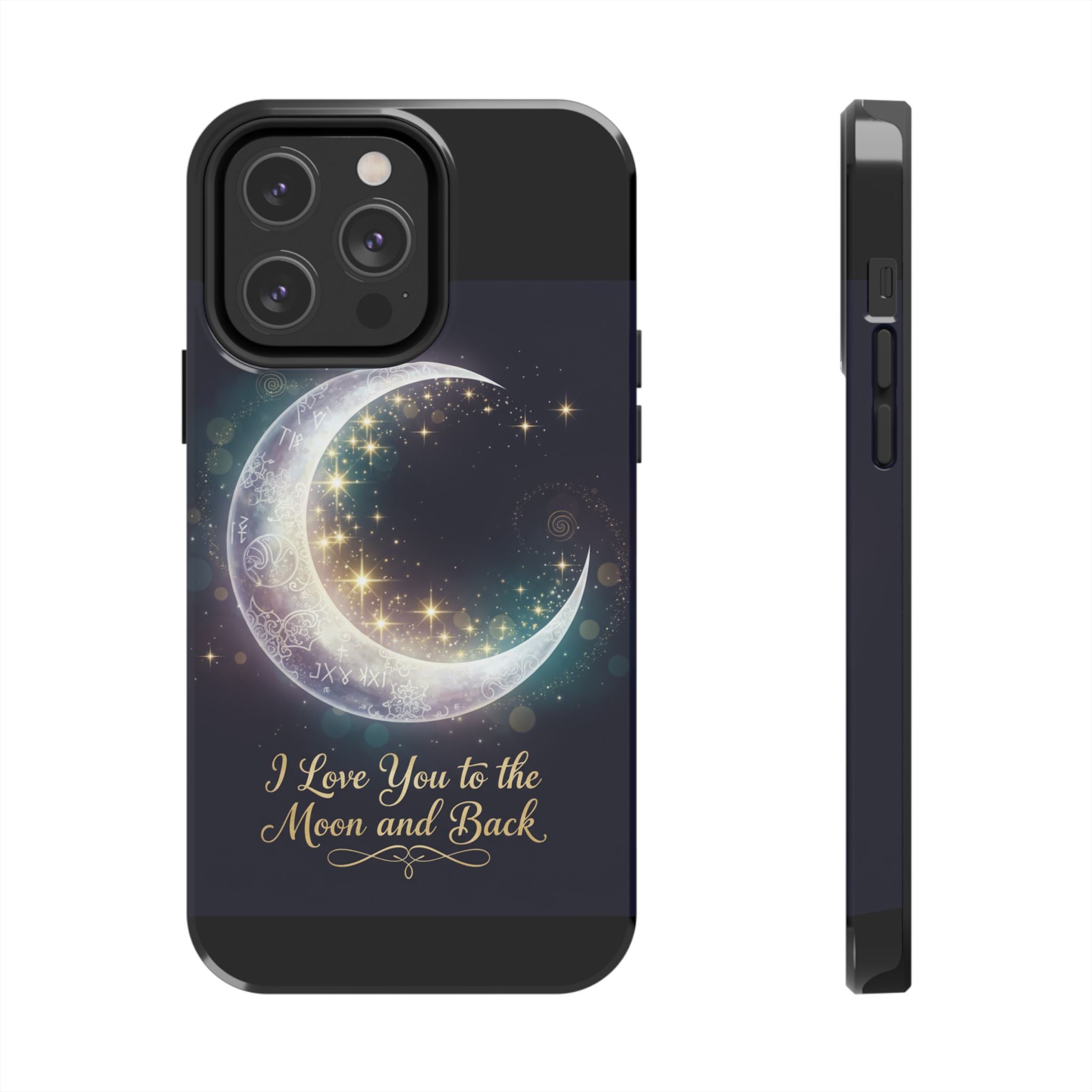 I Love You to the Moon and Back iPhone Case | Moon and Stars Tough Case